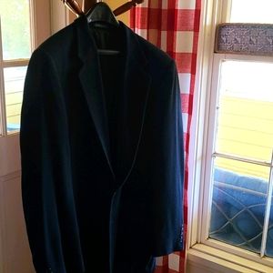 Men's black camel hair blazer